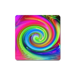 Rainbow Twist Square Magnet by norastpatrick