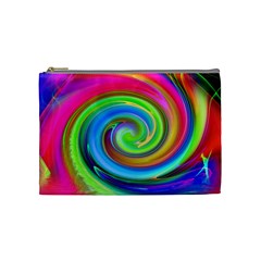 Rainbow Twist Cosmetic Bag (medium)  by norastpatrick