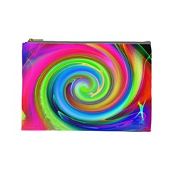 Rainbow Twist Cosmetic Bag (large)  by norastpatrick