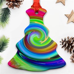 Rainbow Twist Christmas Tree Ornament (two Sides)