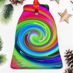 Rainbow Twist Bell Ornament (two Sides)