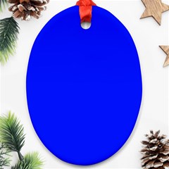 Blue! Blue! Blue! Ornament (oval) by norastpatrick