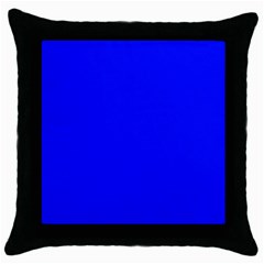 Blue! Blue! Blue! Throw Pillow Case (black) by norastpatrick