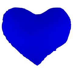 Blue! Blue! Blue! Large 19  Premium Heart Shape Cushions