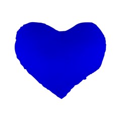 Blue! Blue! Blue! Standard 16  Premium Flano Heart Shape Cushions