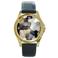 Camo Love Round Gold Metal Watch