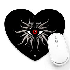 Inquisition Symbol Heart Mousepads by Valentinaart