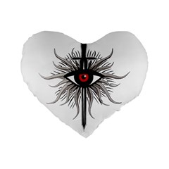 Inquisition Symbol Standard 16  Premium Heart Shape Cushions by Valentinaart