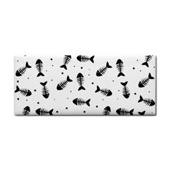 Fish Bones Pattern Cosmetic Storage Cases by Valentinaart