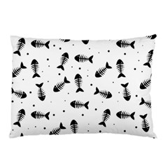 Fish Bones Pattern Pillow Case (two Sides) by Valentinaart