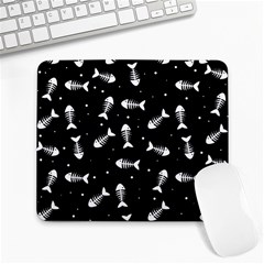 Fish Bones Pattern Large Mousepads by Valentinaart