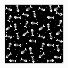 Fish Bones Pattern Medium Glasses Cloth by Valentinaart