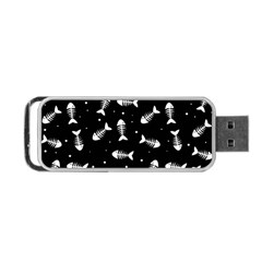 Fish Bones Pattern Portable Usb Flash (one Side) by Valentinaart