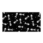 Fish bones pattern Satin Wrap Front