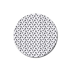 Fish Bones Pattern Rubber Coaster (round) 