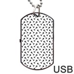 Fish bones pattern Dog Tag USB Flash (Two Sides) Front