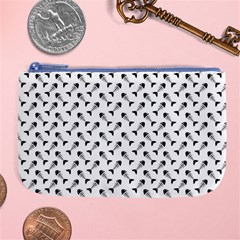 Fish Bones Pattern Large Coin Purse by Valentinaart