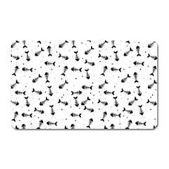 Fish Bones Pattern Magnet (rectangular)