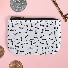 Fish Bones Pattern Mini Coin Purses by Valentinaart