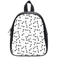 Fish Bones Pattern School Bag (small)