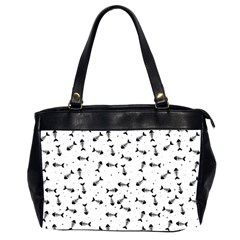 Fish Bones Pattern Office Handbags (2 Sides) 