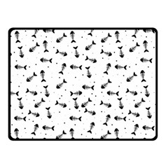 Fish Bones Pattern Fleece Blanket (small) by Valentinaart