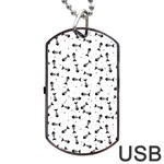 Fish bones pattern Dog Tag USB Flash (One Side) Front