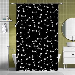 Fish Bones Pattern Shower Curtain 48  X 72  (small)  by Valentinaart