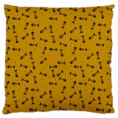 Fish Bones Pattern Standard Flano Cushion Case (one Side) by ValentinaDesign