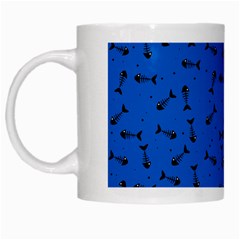 Fish Bones Pattern White Mugs by ValentinaDesign