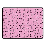 Fish bones pattern Double Sided Fleece Blanket (Small)  45 x34  Blanket Back