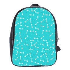 Fish bones pattern School Bag (Large)