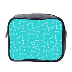 Fish bones pattern Mini Toiletries Bag 2-Side