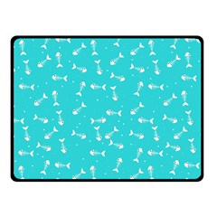 Fish Bones Pattern Fleece Blanket (small) by ValentinaDesign