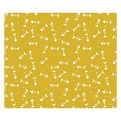 Fish Bones Pattern Double Sided Flano Blanket (small) 