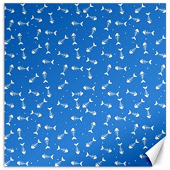 Fish bones pattern Canvas 12  x 12  