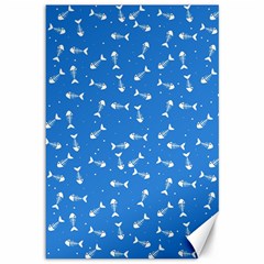 Fish bones pattern Canvas 12  x 18  