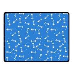 Fish bones pattern Fleece Blanket (Small)