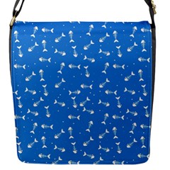 Fish bones pattern Flap Messenger Bag (S)