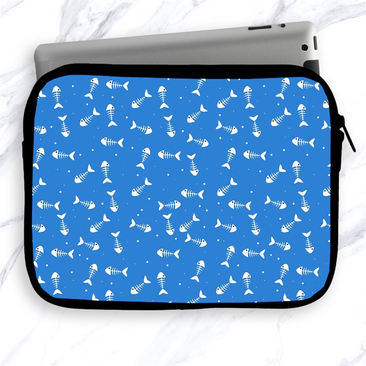 Fish bones pattern Apple iPad 2/3/4 Zipper Cases