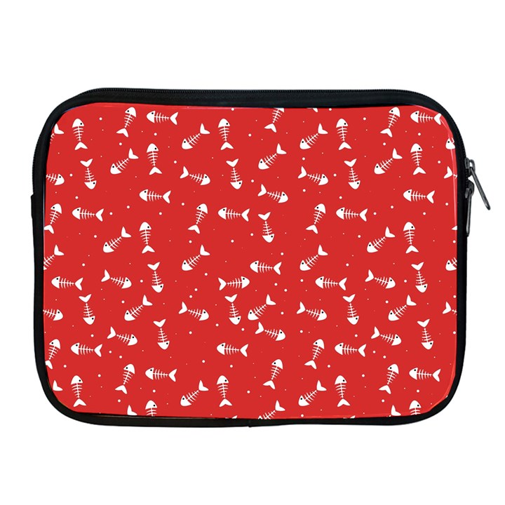 Fish bones pattern Apple iPad 2/3/4 Zipper Cases