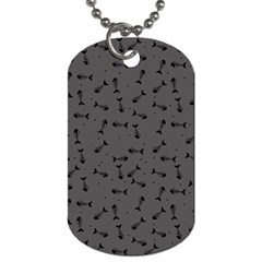 Fish Bones Pattern Dog Tag (one Side) by ValentinaDesign