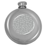 Fish bones pattern Round Hip Flask (5 oz) Front