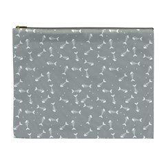 Fish Bones Pattern Cosmetic Bag (xl) by ValentinaDesign