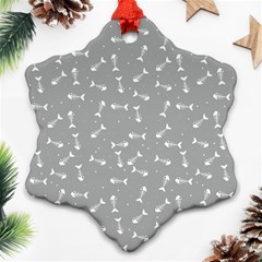 Fish Bones Pattern Ornament (snowflake) by ValentinaDesign