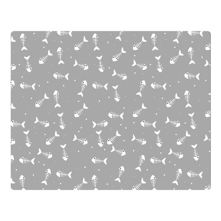 Fish bones pattern Double Sided Flano Blanket (Large) 