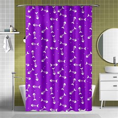 Fish Bones Pattern Shower Curtain 48  X 72  (small)  by ValentinaDesign