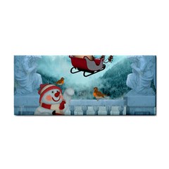 Christmas Design, Santa Claus With Reindeer In The Sky Cosmetic Storage Cases by FantasyWorld7