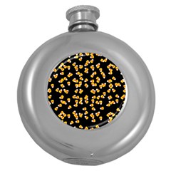 Candy Corn Round Hip Flask (5 Oz) by Valentinaart