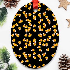 Candy Corn Oval Ornament (two Sides) by Valentinaart